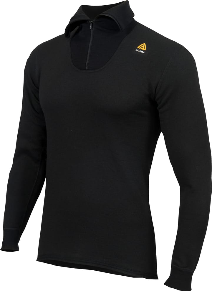 Aclima Men's HotWool Polo with Zip Jet Black Aclima Aclima Men's HotWool Polo with Zip Jet Black Aclima