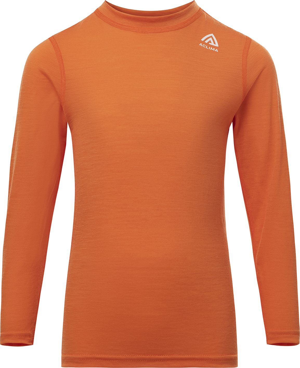 Aclima Kids' LightWool Crew Neck  Orange Tiger