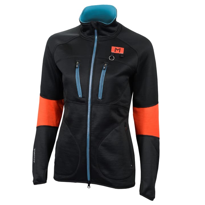 Lars Monsen Anárjohka Jacket Woman Jet Black/Poinciana/River Blue Aclima