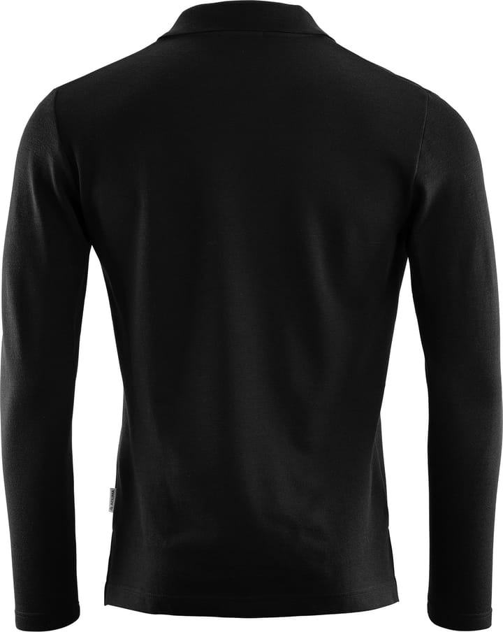 Men's LeisureWool Pique Shirt Long Sleeve Jet Black Aclima