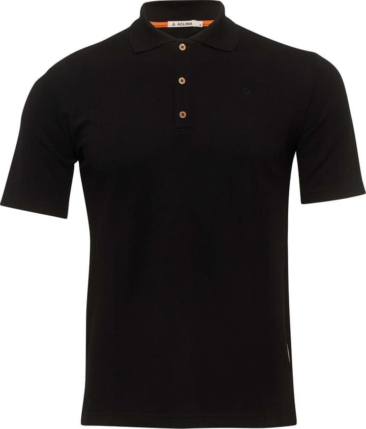 Aclima Men's LeisureWool Pique Shirt Jet Black Aclima