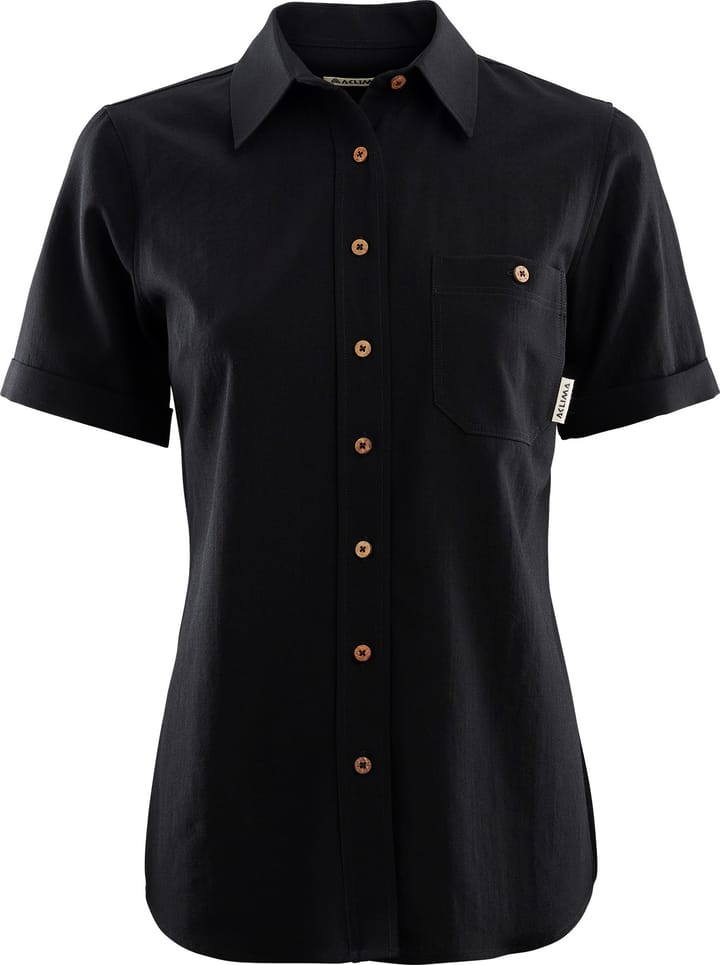 Aclima LeisureWool Short Sleeve Shirt Woman Jet Black Aclima