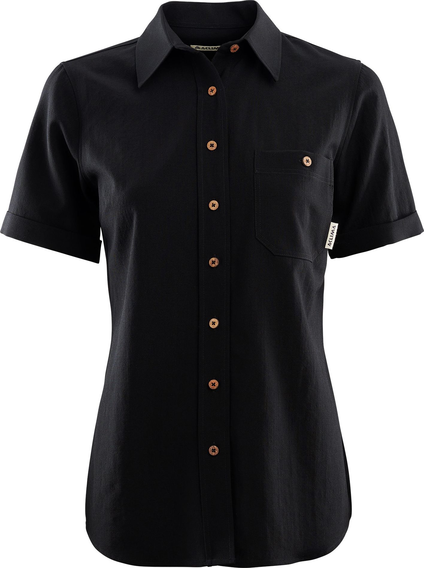 LeisureWool Short Sleeve Shirt Woman Jet Black