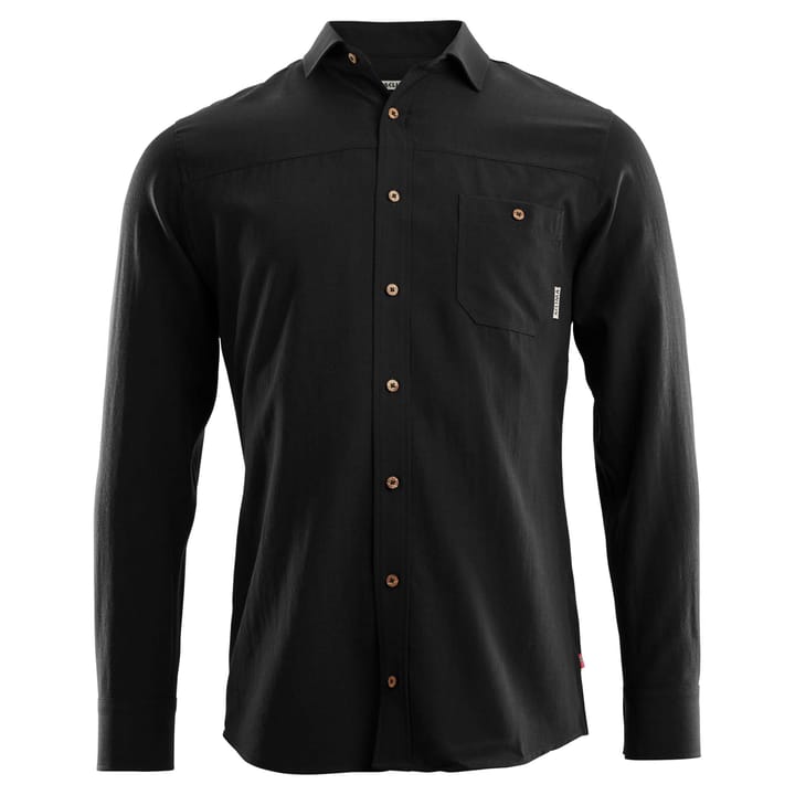 LeisureWool Woven Wool Shirt Man Jet Black Aclima