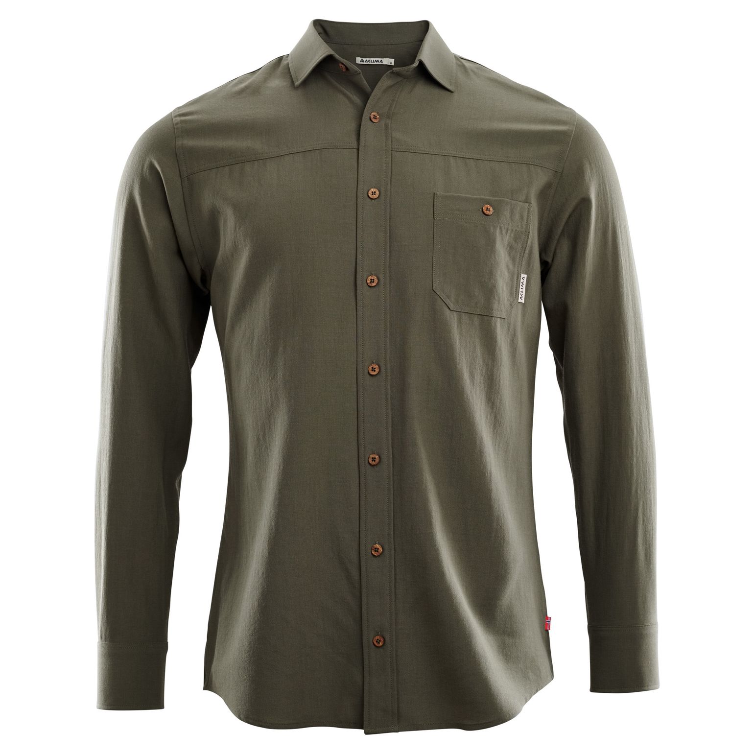 Aclima LeisureWool Woven Wool Shirt Man Ranger Green