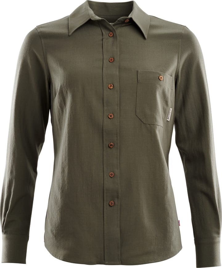 Aclima LeisureWool Woven Wool Shirt Woman Ranger Green Aclima