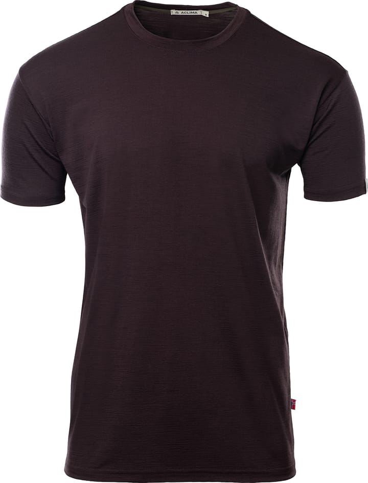 Aclima Men's LightWool 180 Classic Tee Chocolate Plum Aclima