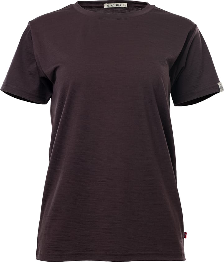 Aclima Women's LightWool 180 Classic Tee Chocolate Plum Aclima