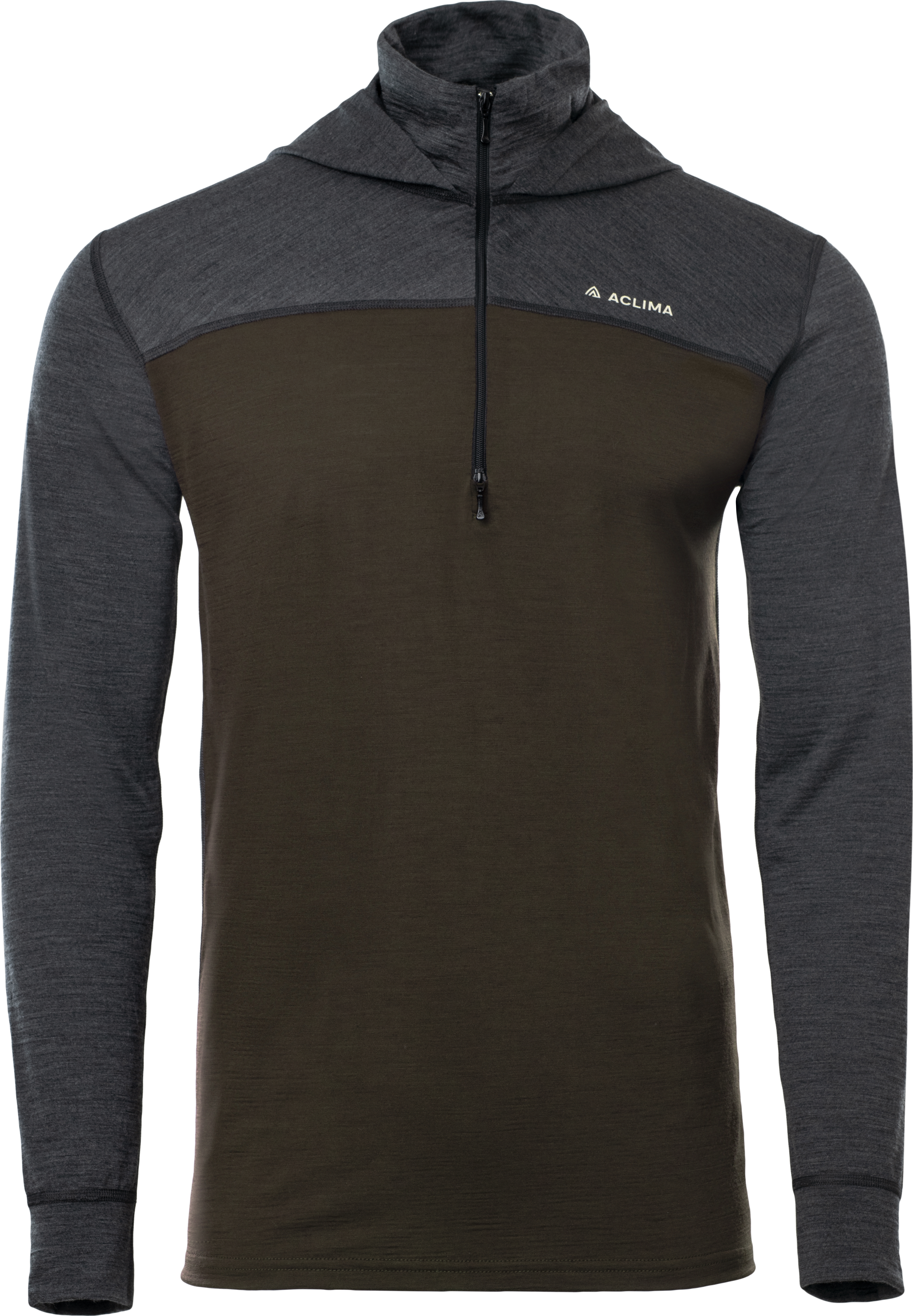 Aclima Aclima Men's LightWool 180 Hoodie Tarmac/Marengo M, Tarmac / Marengo