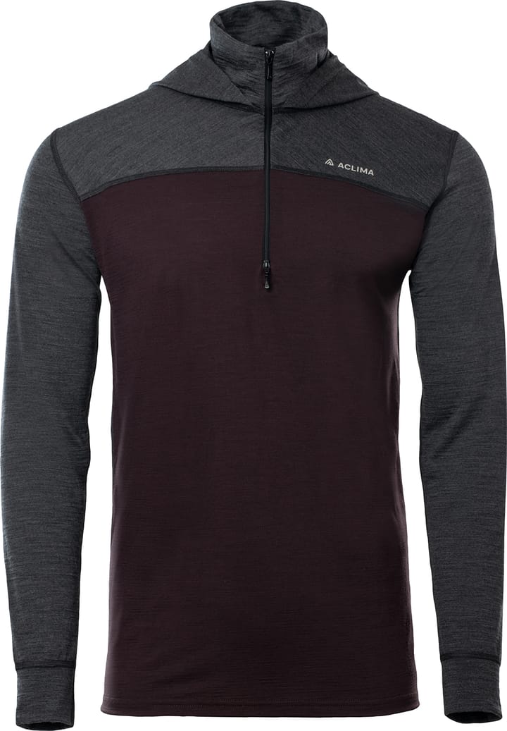 Aclima Men's LightWool 180 Hoodie Chocolate Plum/Marengo Aclima