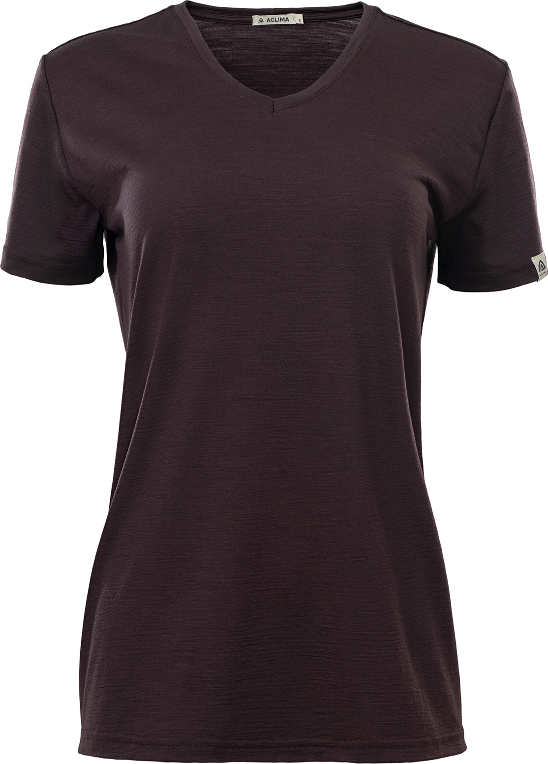 Aclima Women's LightWool 180 Loose Fit Tee Chocolate Plum Kortermede trøyer L