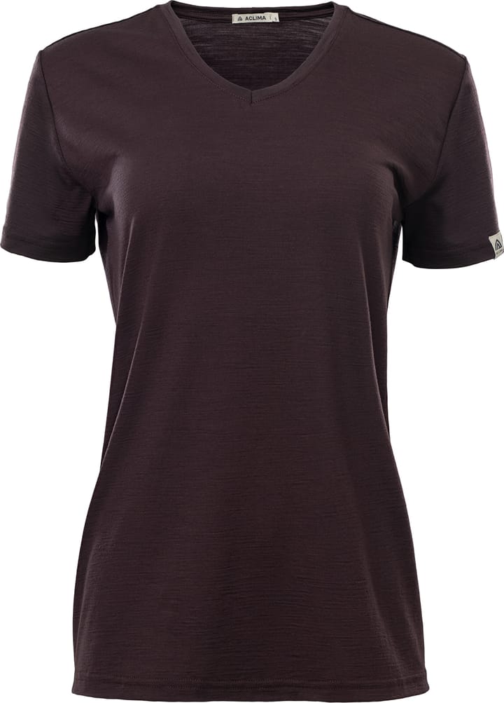 Aclima Women's LightWool 180 Loose Fit Tee Chocolate Plum Aclima