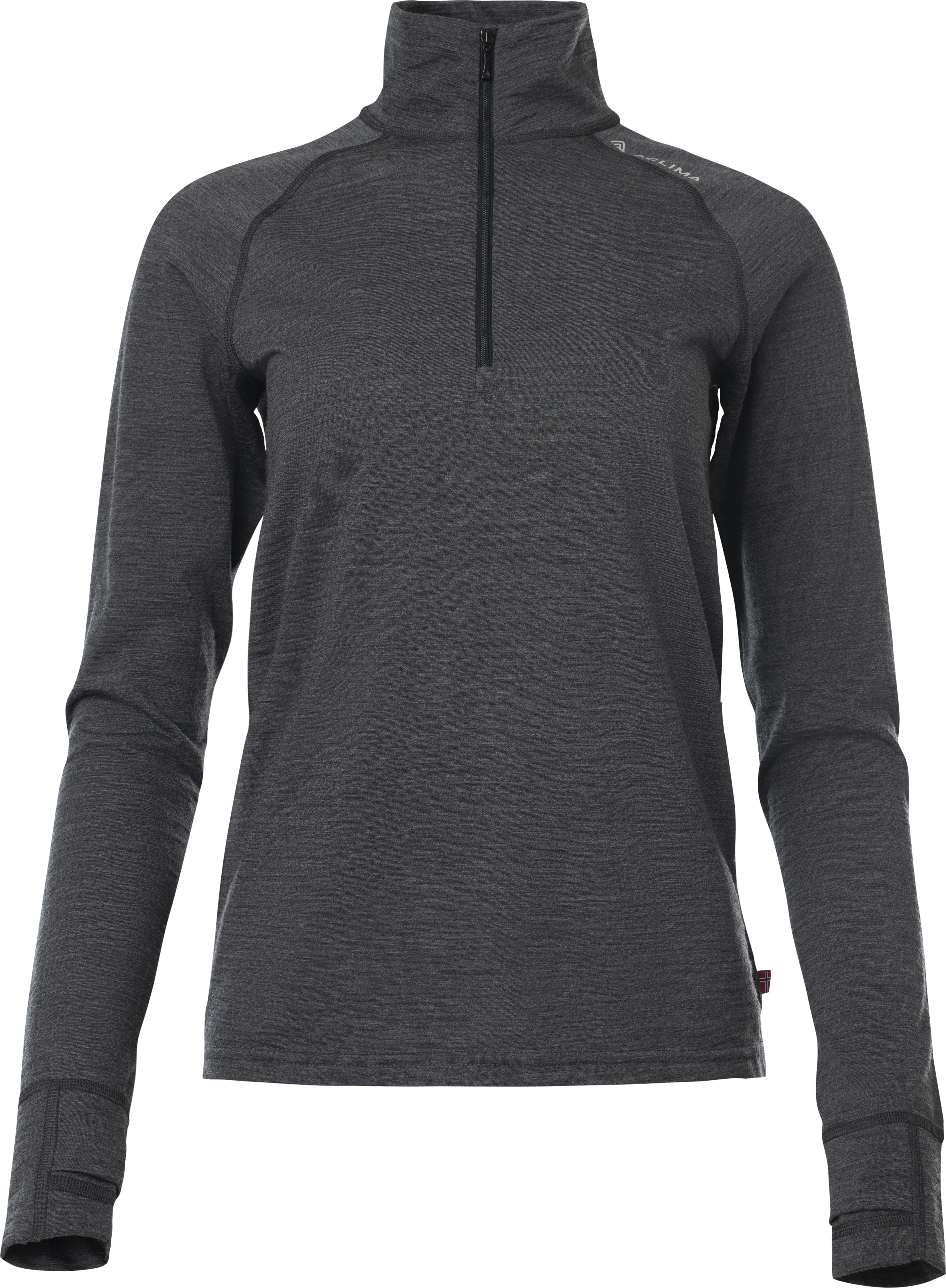 Aclima Women's LightWool 180 Polo with Zip Marengo Underställströjor S