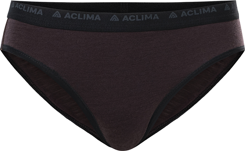 Aclima Women's LightWool Briefs Chocolate Plum Underkläder M
