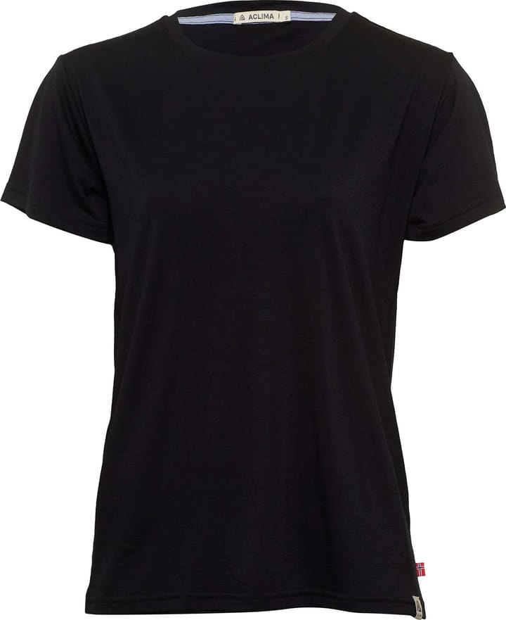 Women's LightWool Classic Tee Jet Black Aclima