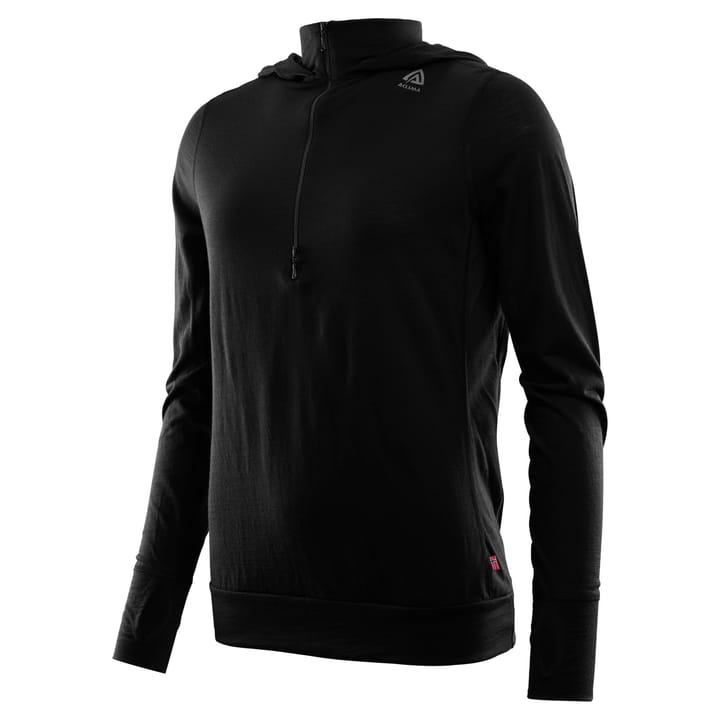 LightWool Hoodie Woman Jet Black Aclima