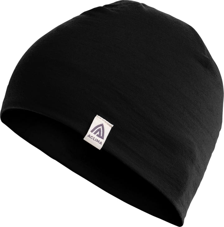 LightWool Relaxed Beanie Jet Black Aclima