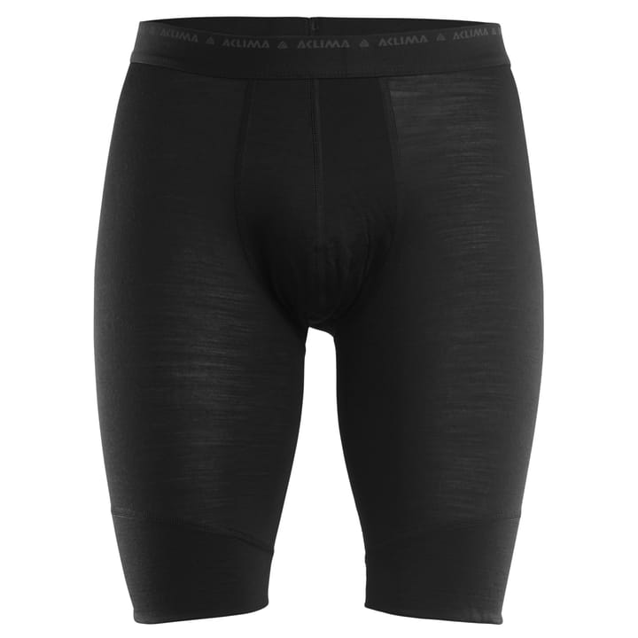 Men's LightWool Shorts Long Jet Black Aclima