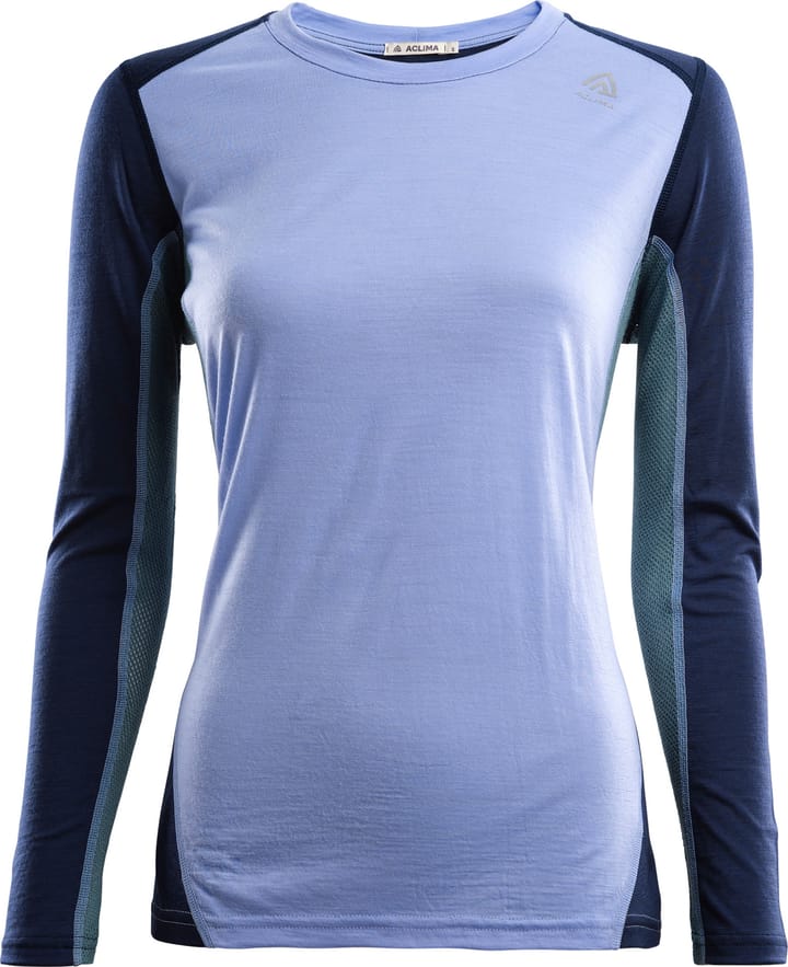Aclima LightWool Sports Shirt Woman Purple Impression/Navy Blazer/North Atlantic Aclima
