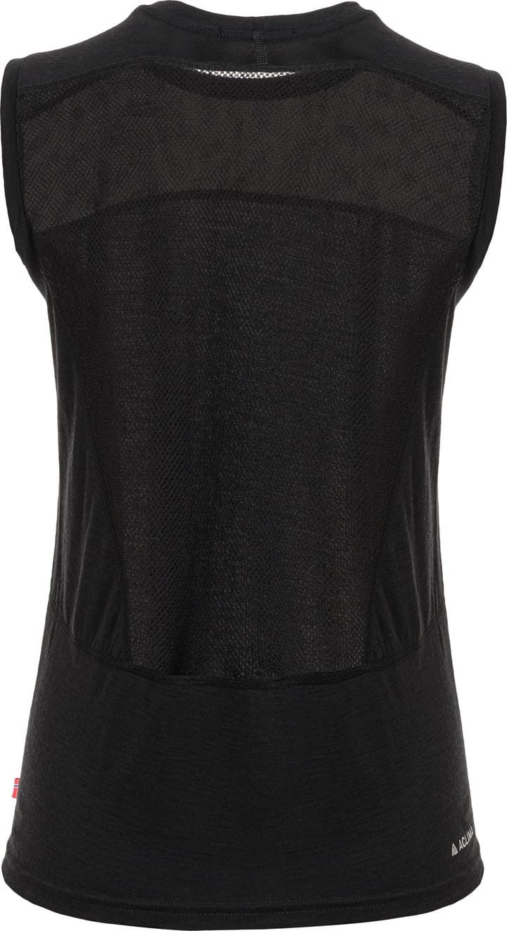 Women's LightWool Sports Singlet Jet Black Aclima