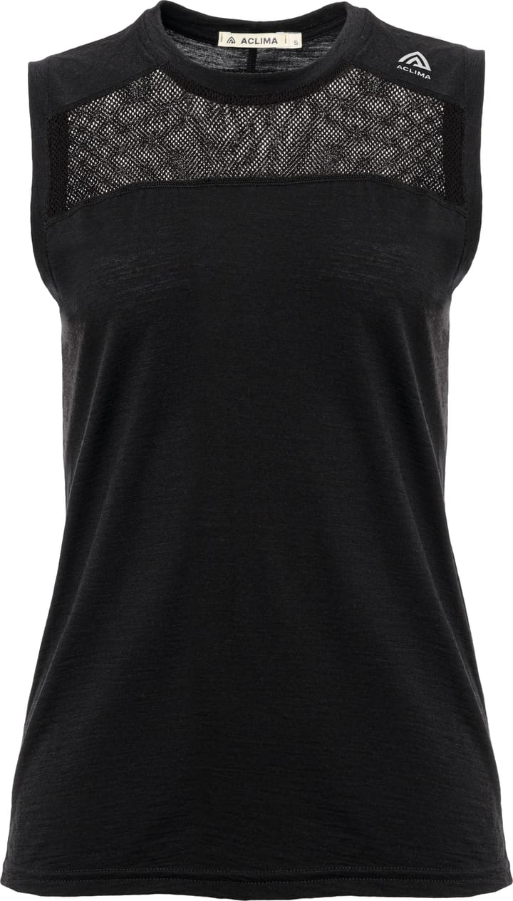 Aclima Women's LightWool Sports Singlet Jet Black Aclima