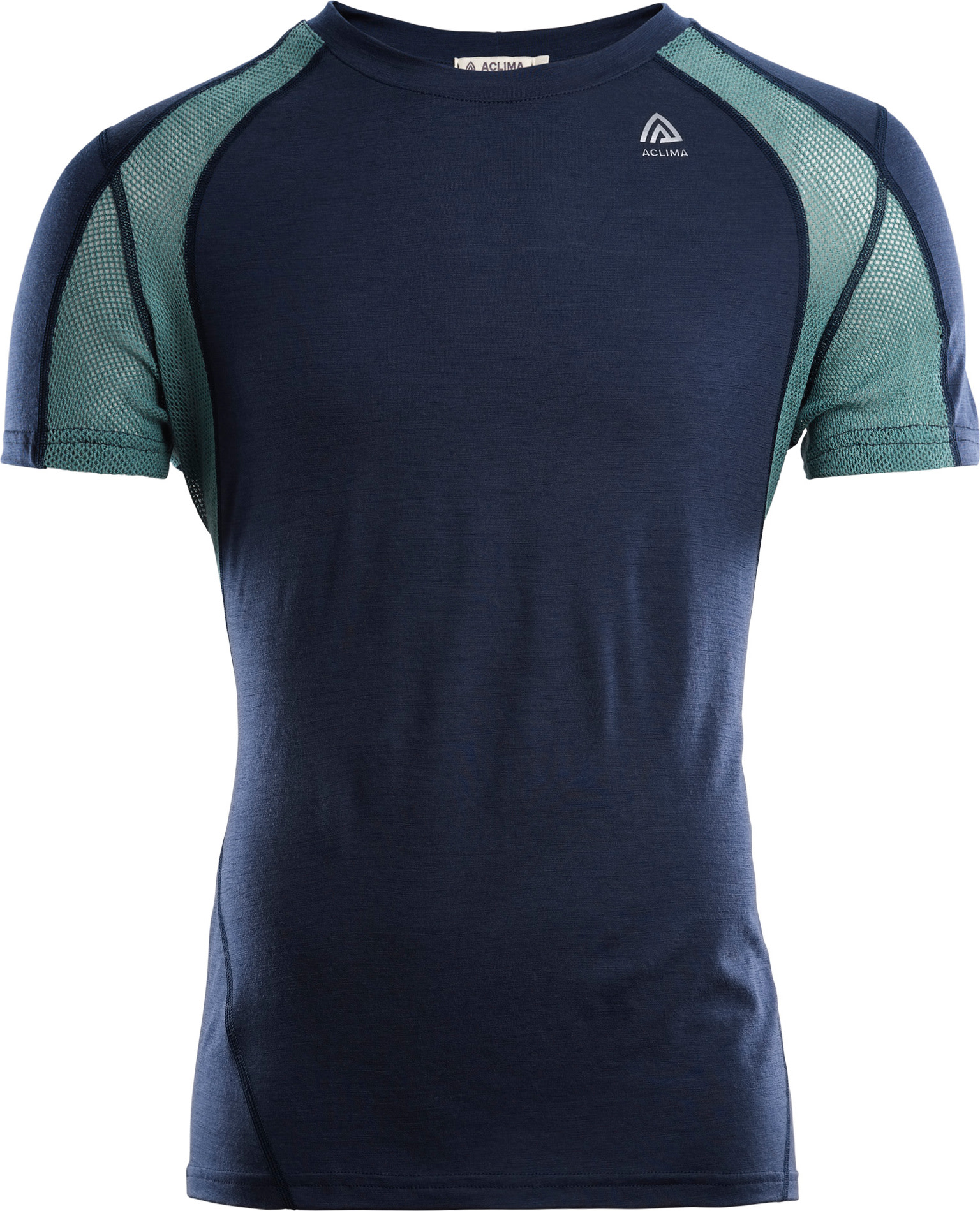 Aclima Men’s LightWool 140 Sports T-shirt Navy Blazer/North Atlantic