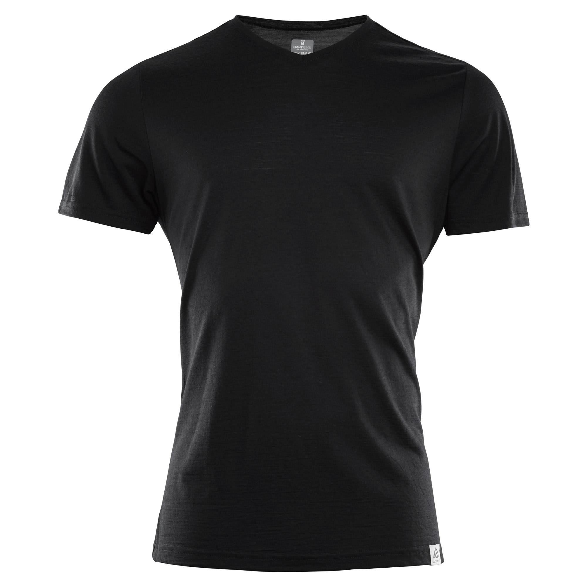 LightWool T-Shirt V-Neck Men Jet Black