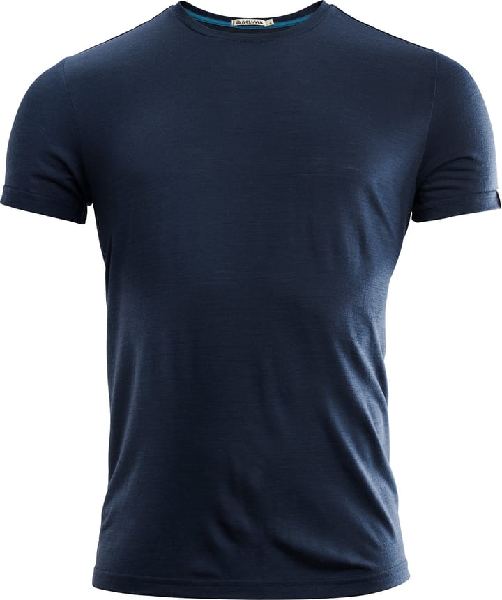 Men's LightWool T-shirt Round Neck Navy Blazer Aclima