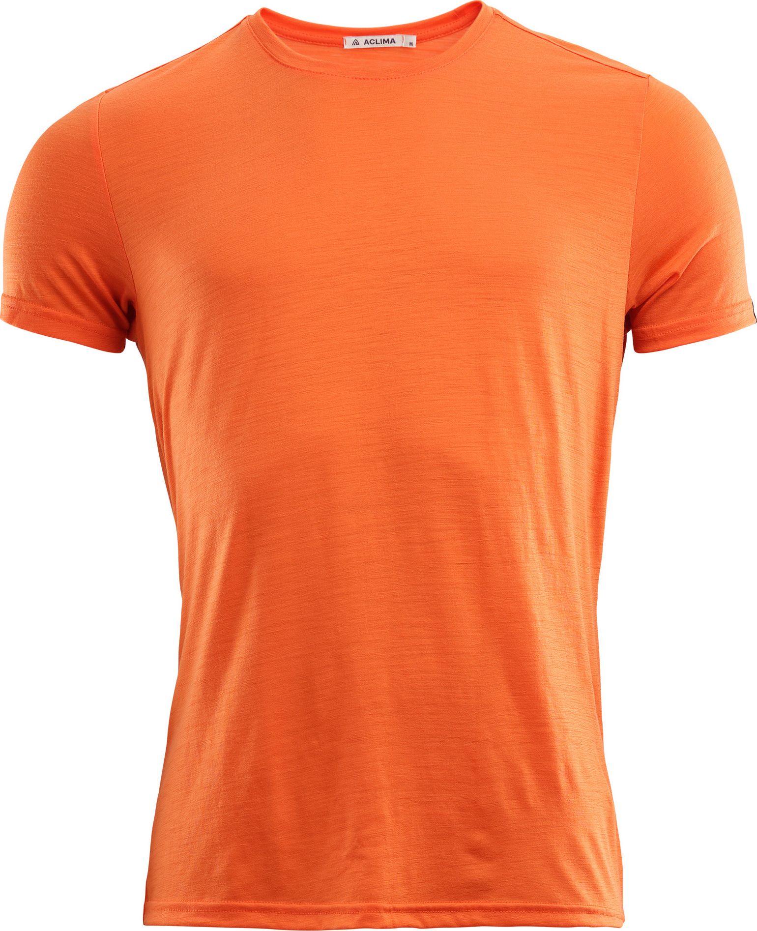 Aclima Men's LightWool T-shirt Round Neck Orange Tiger