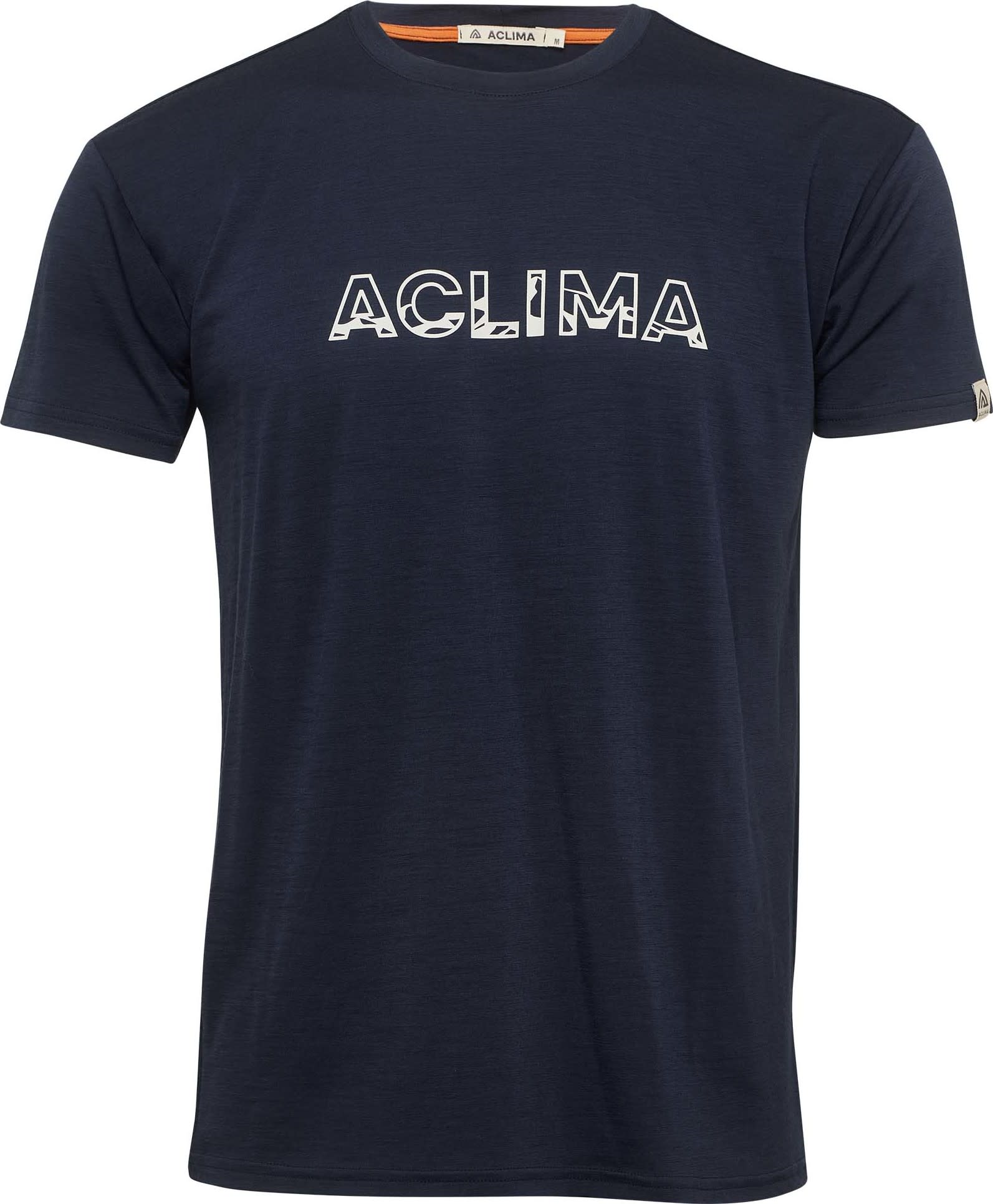 Aclima Men’s LightWool 140 Classic Tee Logo Navy Blazer