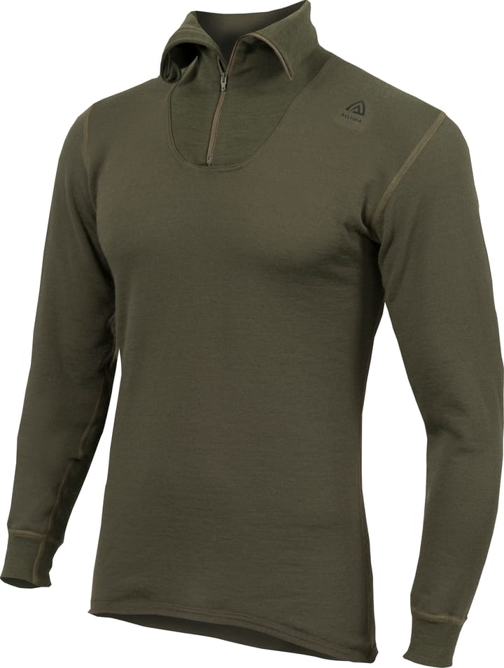 Aclima Men's HotWool Polo with Zip Olive Night Aclima Aclima Men's HotWool Polo with Zip Olive Night Aclima