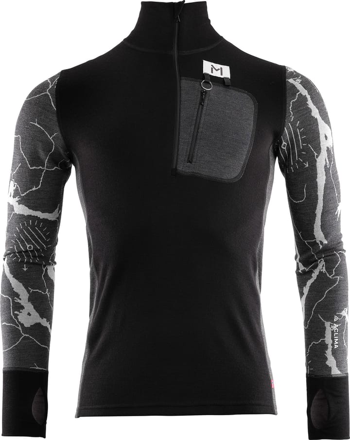Aclima Men's Lars Monsen Femunden Polo Jet Black/Marengo/Femunden Dark Aclima