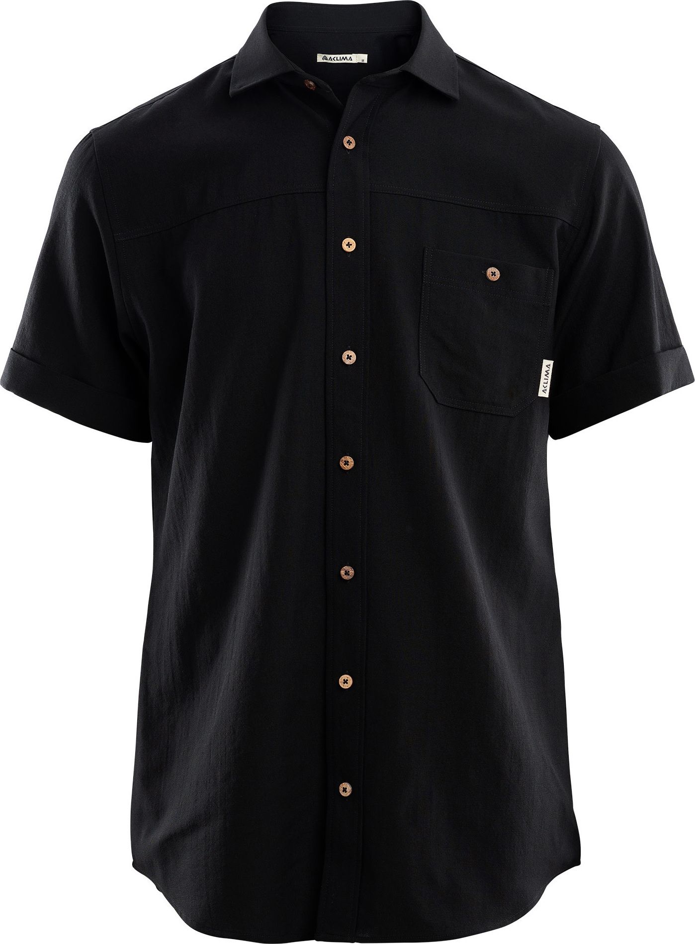 Aclima Men's LeisureWool Short Sleeve Shirt Jet Black