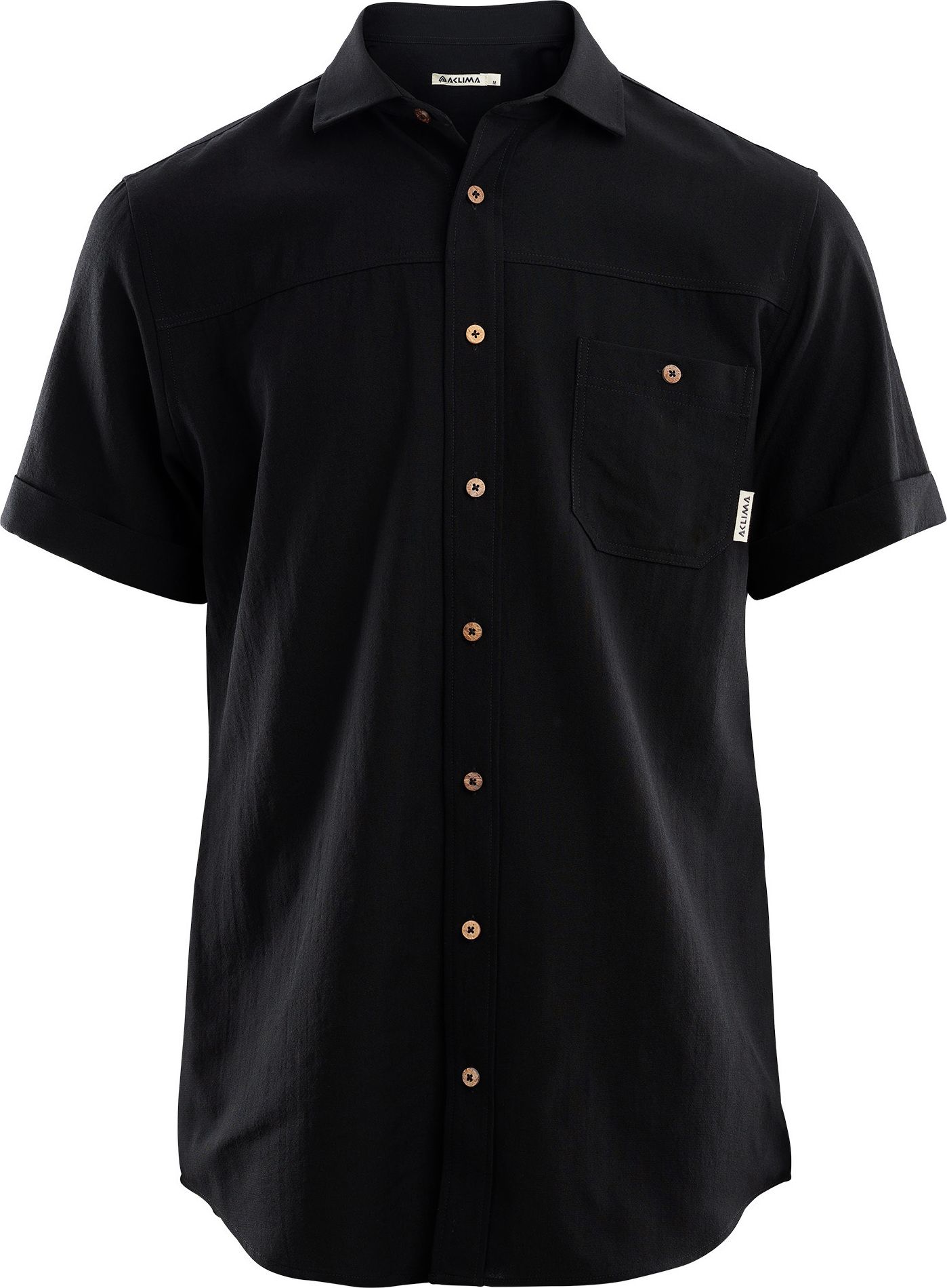 Aclima Men's LeisureWool Short Sleeve Shirt Jet Black
