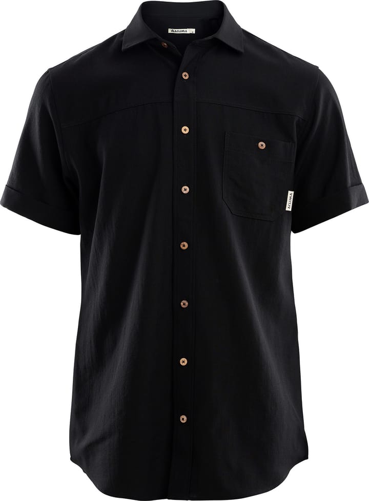 Aclima Men's LeisureWool Short Sleeve Shirt Jet Black Aclima