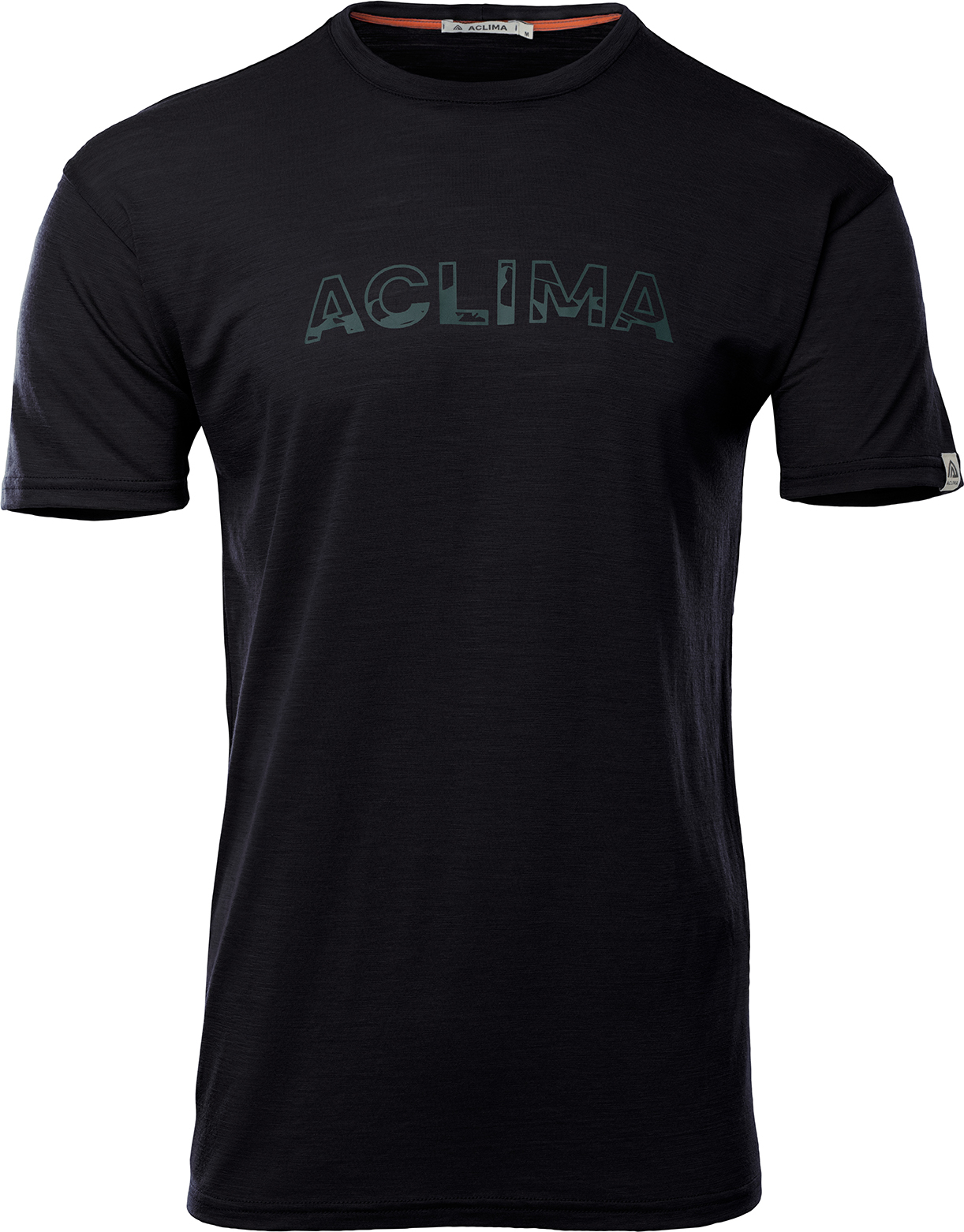 Aclima Men's LightWool 140 Classic Tee Logo Jet Black Kortermede trøyer L