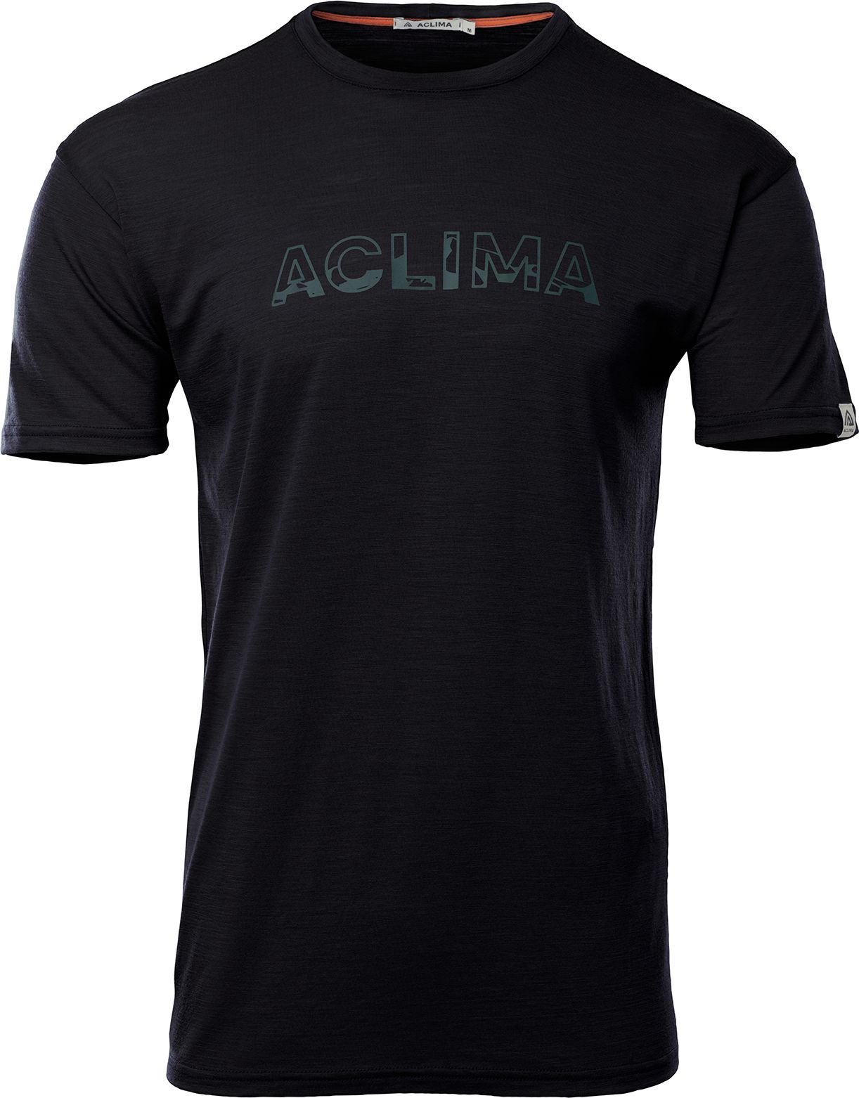 Aclima Men's LightWool 140 Classic Tee Logo Jet Black