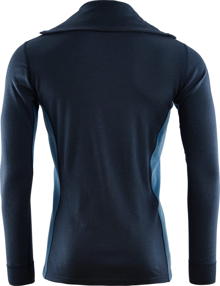 Aclima Men's WarmWool Polo Navy Blazer/Coastal Fjord Aclima