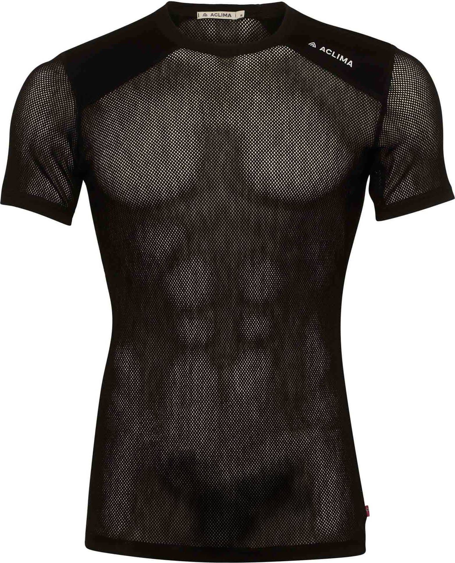Aclima Men's WoolNet Light T-Shirt Jet Black Kerrasto yläosat XL