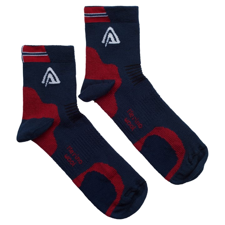 Running Socks 2-Pack Blue/ Red/ White Aclima