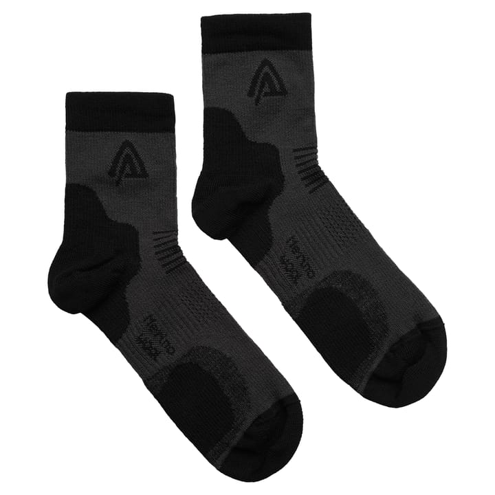 Running Socks 2-Pack Jet Black Aclima