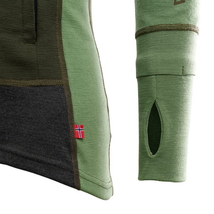 Aclima Men's WarmWool Hoodsweater with Zip Olive Night/Dill/Marengo Aclima