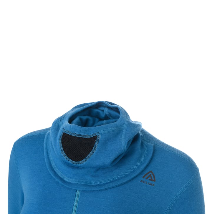 Women's WarmWool Hoodsweater with Zip Corsair / Marengo Aclima