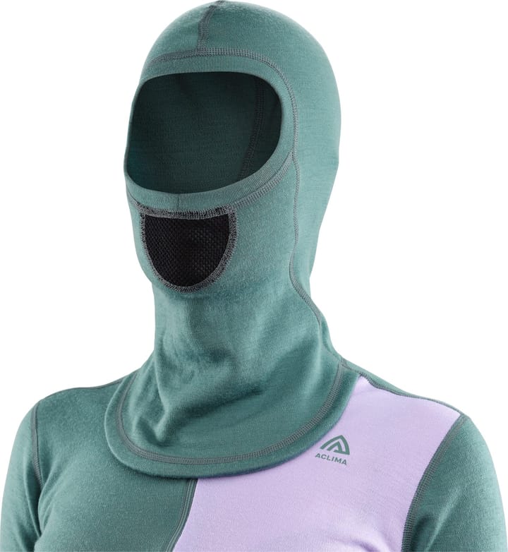 Aclima WarmWool Hoodsweater with Zip Woman North Atlantic/Purple Rose/Sunset Purple Aclima
