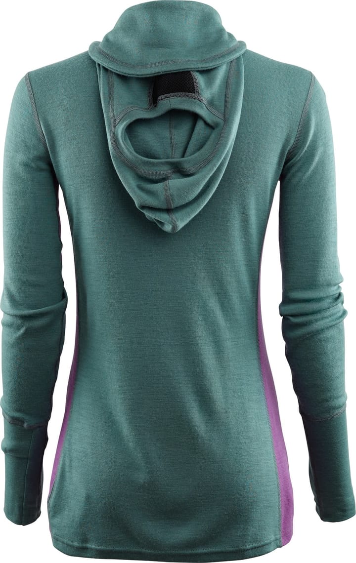 Aclima WarmWool Hoodsweater with Zip Woman North Atlantic/Purple Rose/Sunset Purple Aclima