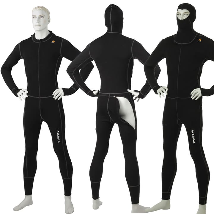 Aclima Men's WarmWool Overall Jet Black Aclima Aclima Men's WarmWool Overall Jet Black Aclima