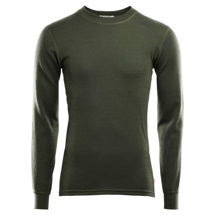 Aclima Men's WarmWool Crew Neck Olive Night Aclima