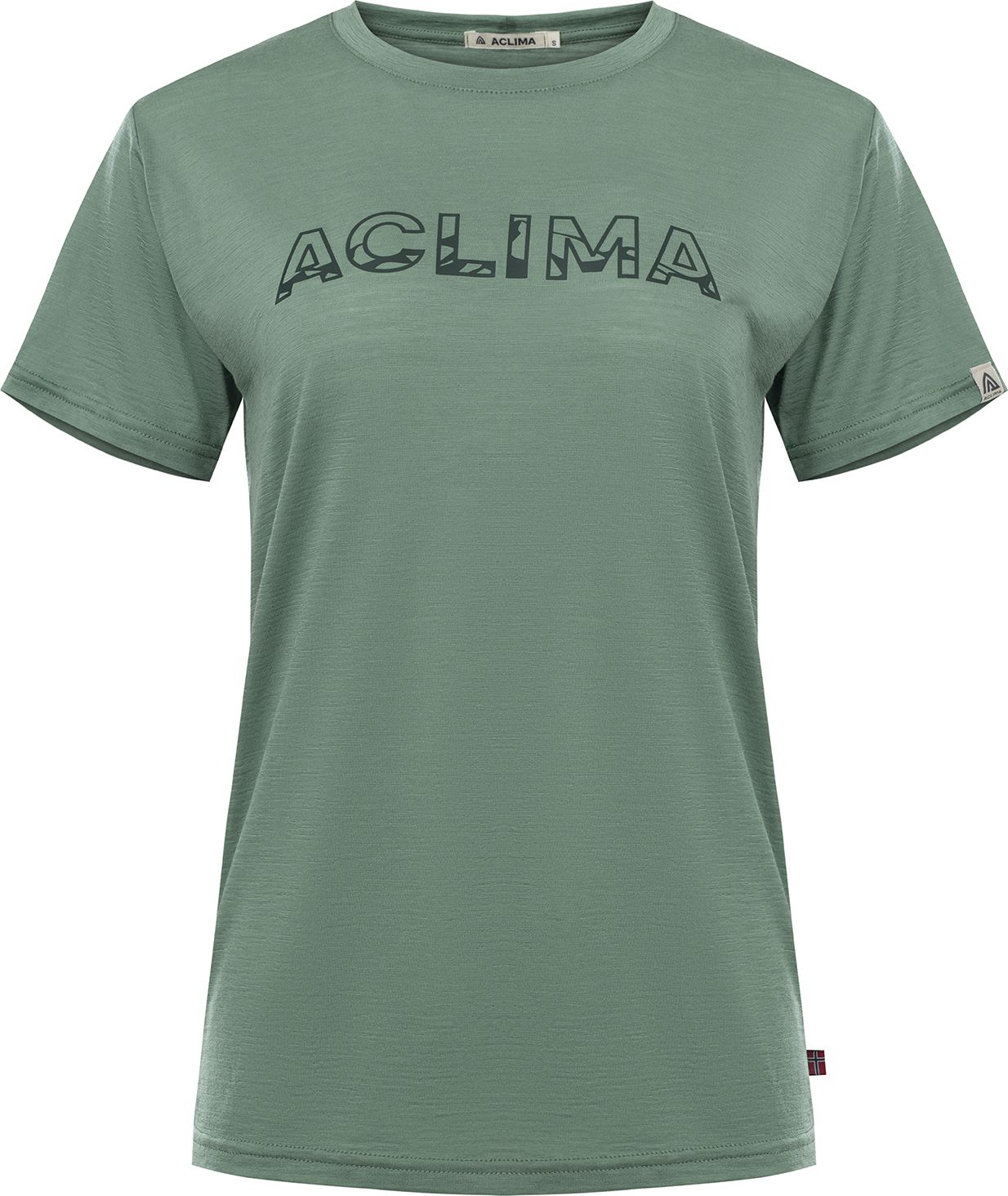 Aclima Women's LightWool 140 Classic Tee Logo Dark Ivy