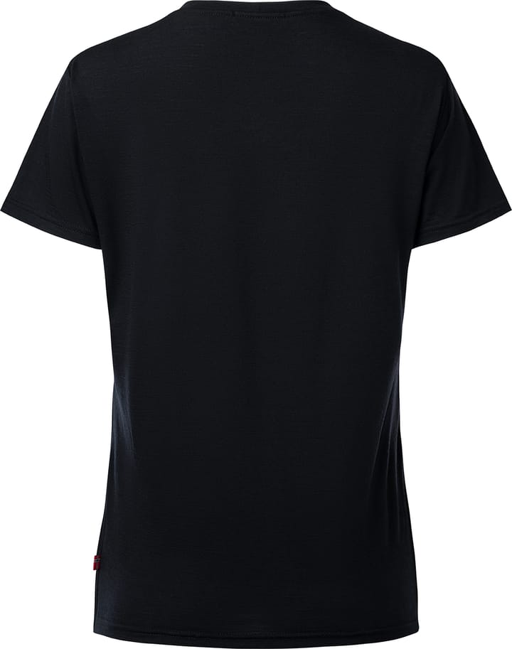 Aclima Women's LightWool 140 Classic Tee Logo Jet Black Aclima