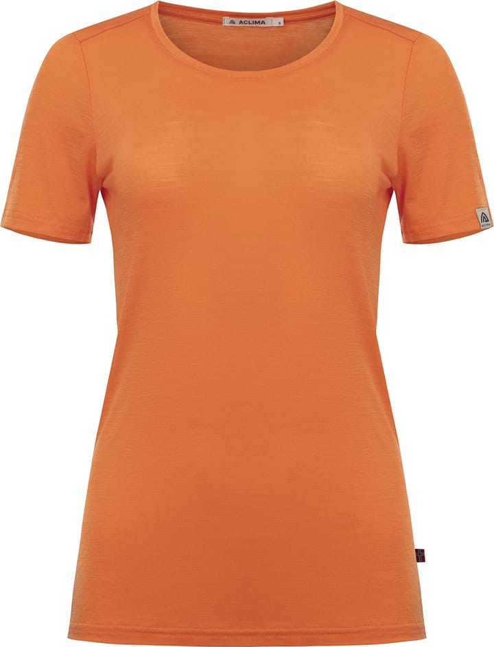 Aclima Women's LightWool 140 T-shirt Orange Tiger Aclima